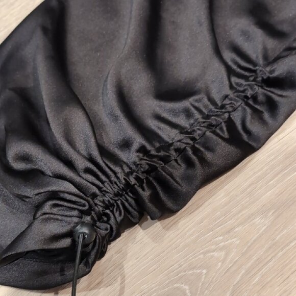 CHRLDR High Rise Black Satin Cargo Joggers - Picture 6 of 13